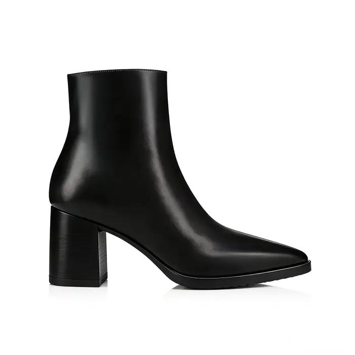 Bottes Chelsea noires à bout pointu en cuir véritable pour homme style britannique polyvalentes pour événements formels et sorties urbaines