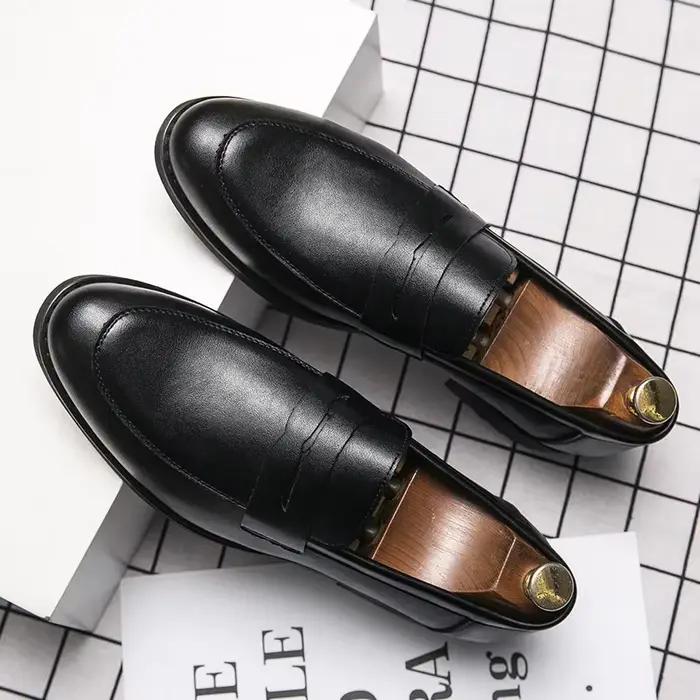 Nouvelles Chaussures d'été 2021 pour Hommes : Mocassins en Cuir Tendance Britannique Décontractés