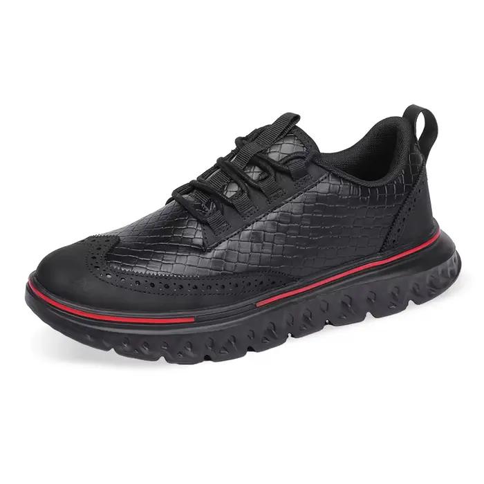Chaussures brogues en cuir artificiel pour hommes