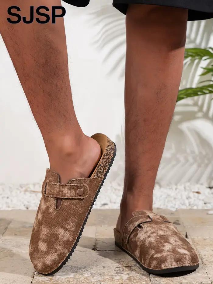 Chaussures mules homme style fashion décontracté avec sangle à boucle réglable pour toutes les occasions automnales et quotidiennes