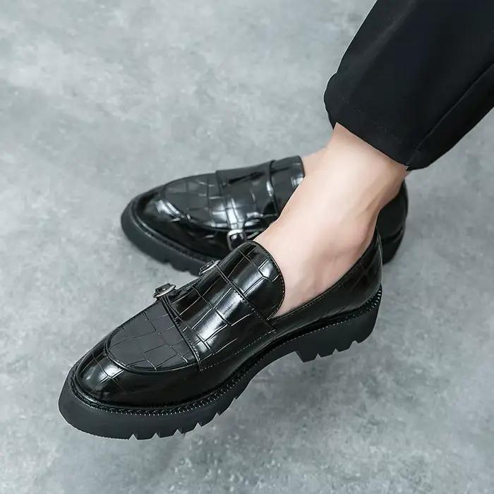 Mocassins en cuir véritable pour hommes