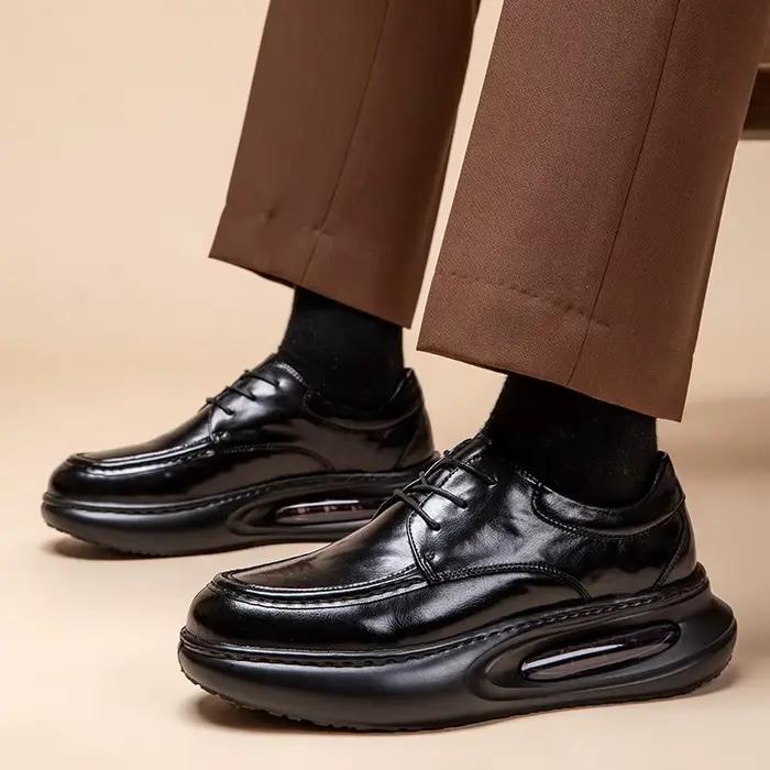Chaussures à lacets de style britannique avec coussin d'air pour homme