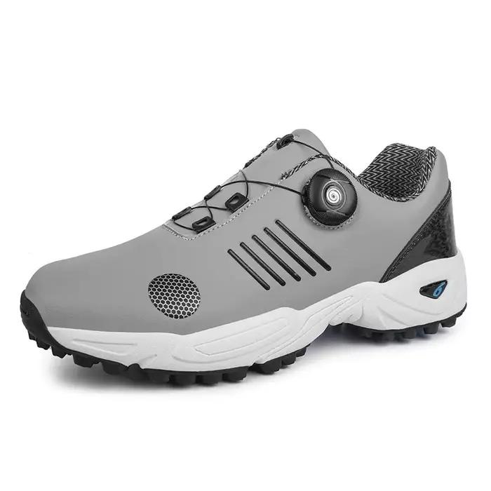 Chaussures de golf imperméables en cuir pour homme et femme, conception antidérapante, adaptées au golf et à la randonnée