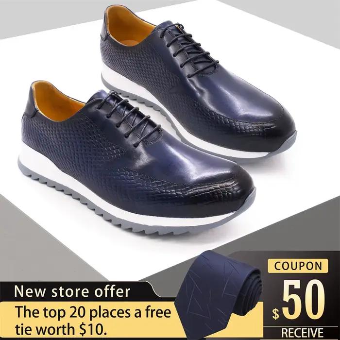 Chaussures en cuir à lacets pour hommes