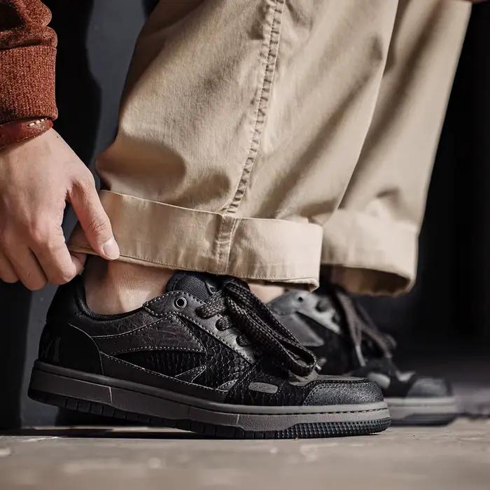 Maden printemps décontracté serpent année noir Mamba hommes baskets basses semelle plate polyvalent