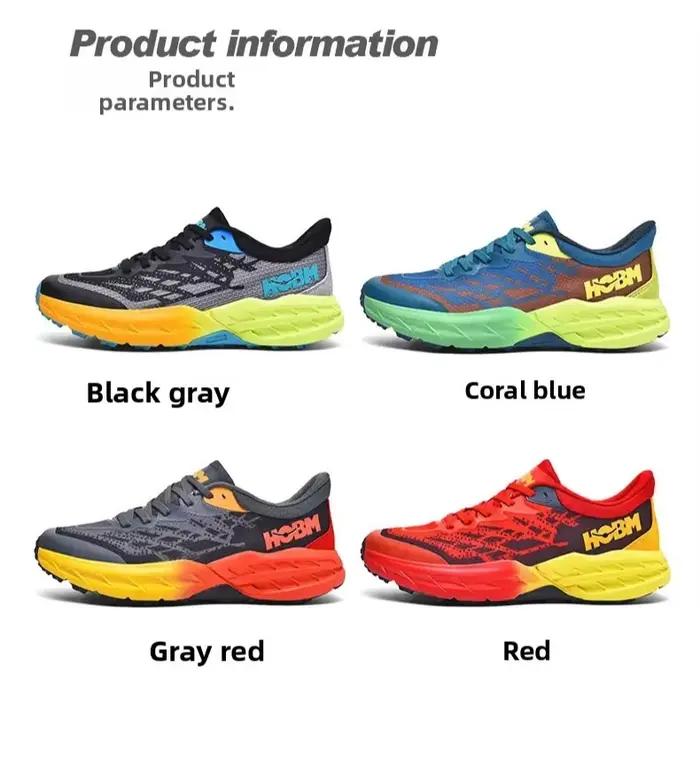 Chaussures de course légères GPBD pour hommes couleurs vives et audacieuses pour activités sportives et entraînements en plein air