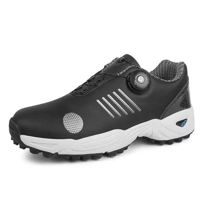 Chaussures de golf imperméables en cuir pour homme et femme, conception antidérapante, adaptées au golf et à la randonnée