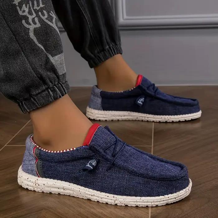Chaussures décontractées FYZS en toile pour hommes, bout rond, confortables et respirantes, idéales pour les promenades estivales et les voyages en famille