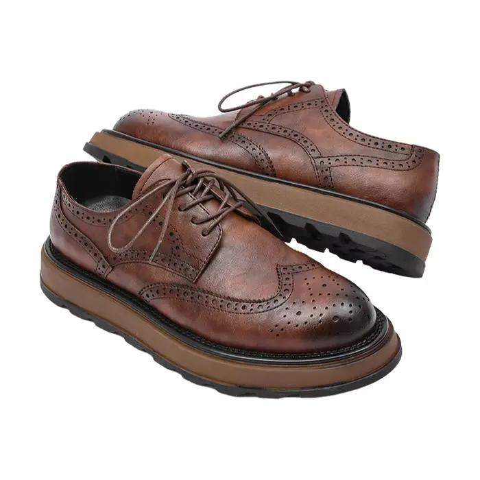 Chaussures brogues marron tendance pour hommes