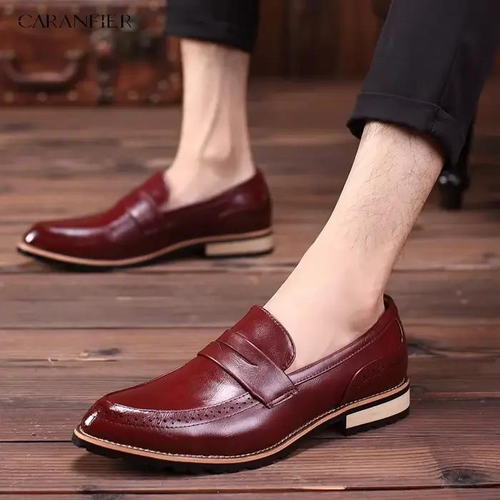 Chaussures habillées pour hommes CARANFIER bout pointu PU Oxford décontractées pour printemps automne ocassions spéciales