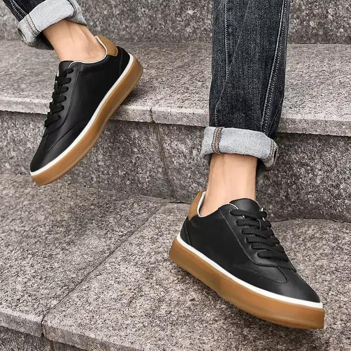 Style britannique en cuir véritable Oxford chaussures décontracté hommes plat concepteur