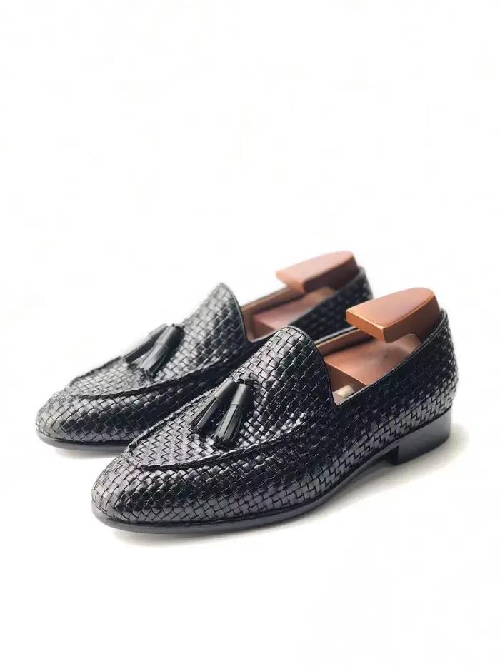 Cie-Mocassins tissés à pampilles pour hommes