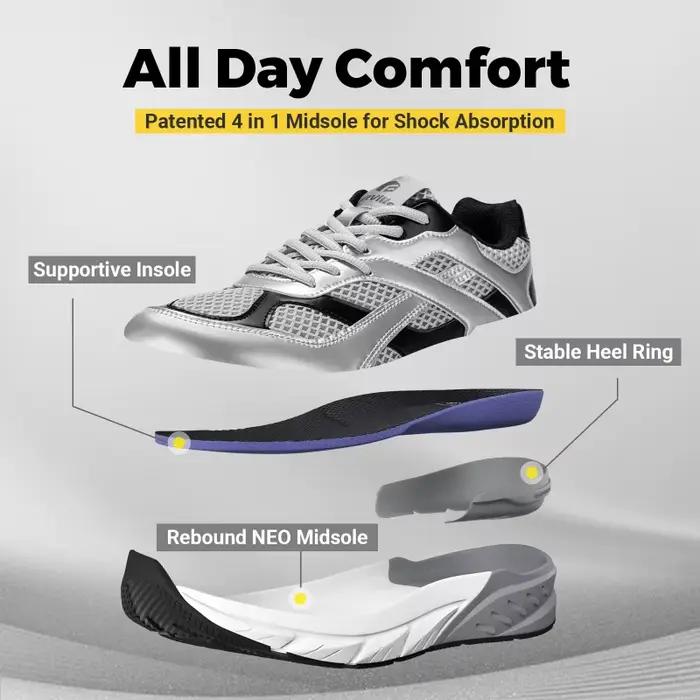 Chaussures de marche pour hommes baskets rétro large largeur