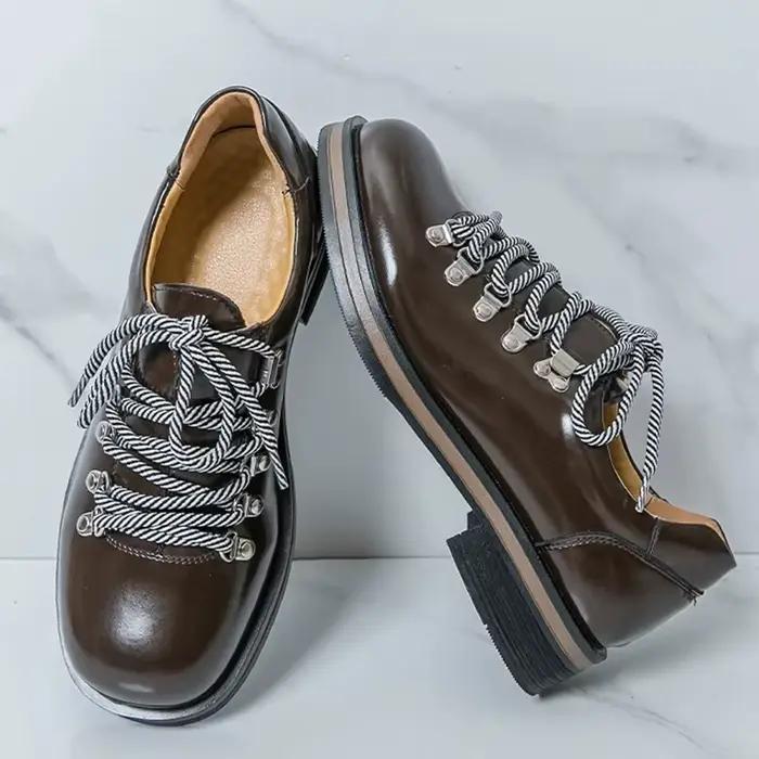 Chaussures Derby respirantes en daim de haute qualité pour hommes