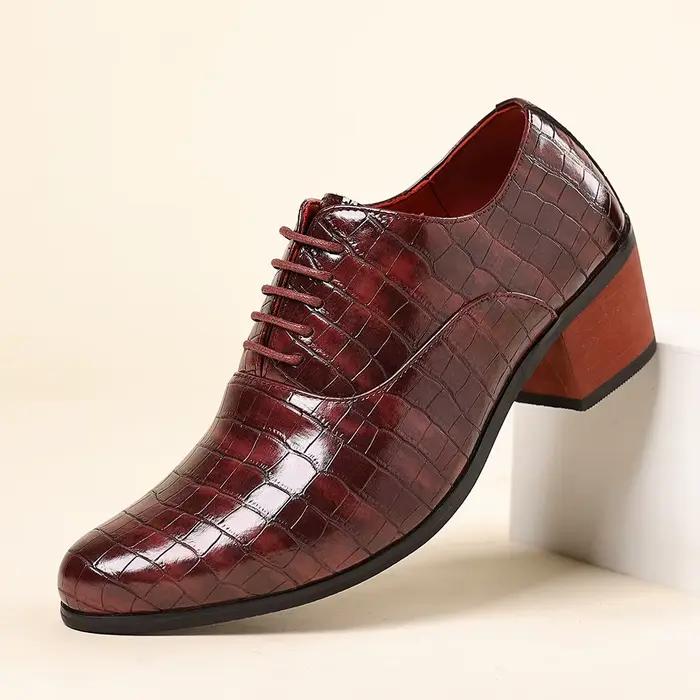 Chaussures habillées rouges de luxe pour hommes