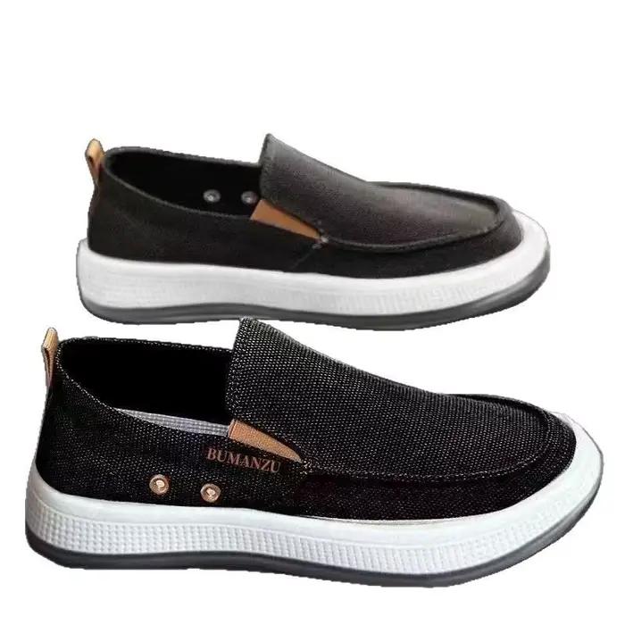 Chaussures bateau décontractées en toile pour hommes