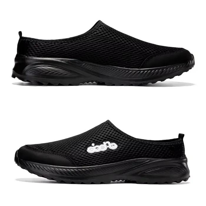 Oiaano 36-47 homme sandales sans lacet baskets décontractées femmes noir pantoufles été dos ouvert respirant en plein air marche chaussures de pêche