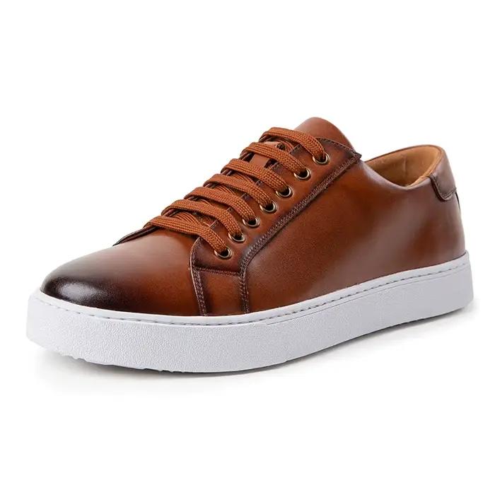 Marque italienne hommes en cuir véritable chaussures décontractées entretien déplacements