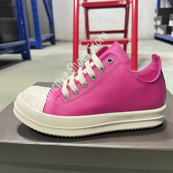 Chaussures à plateforme magenta Round Owens pour hommes et femmes style punk urbain baskets basses à lacets ocassions décontractées