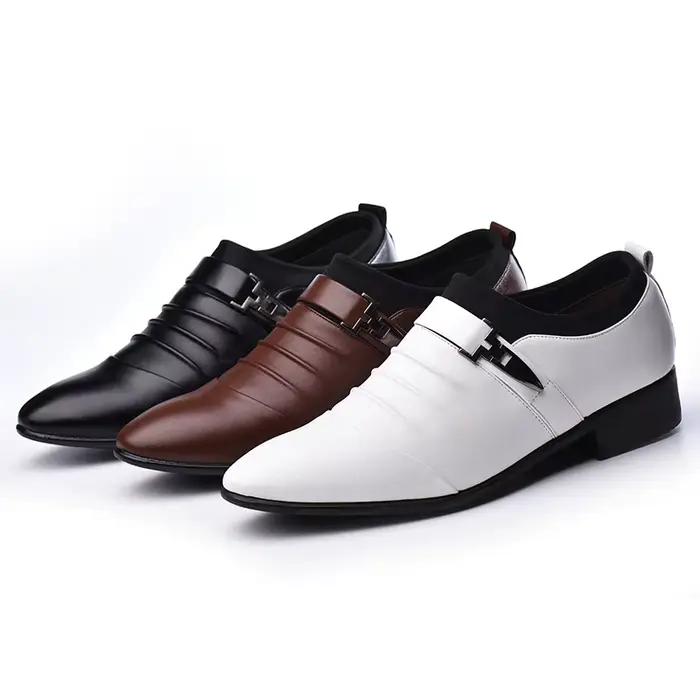 Hommes d'affaires de luxe Oxfords chaussures en cuir respirant