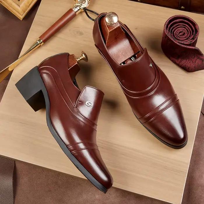 Mocassins de marque européenne en cuir de qualité supérieure pour hommes