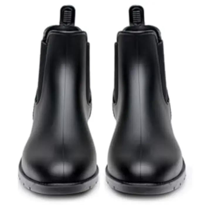Sourire marron imperméable anti-dérapant bottes courtes Chelsea
