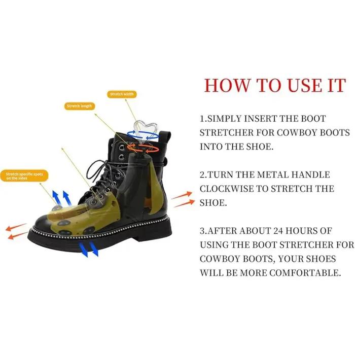 Nouveau tendeur de chaussures réglable en largeur et en longueur avec tige en acier