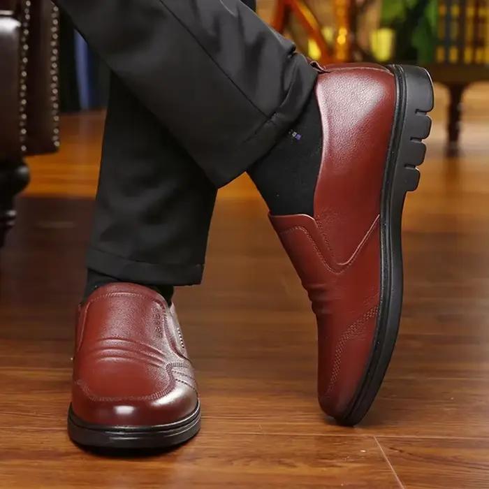 Mocassins en cuir coordonnants pour hommes