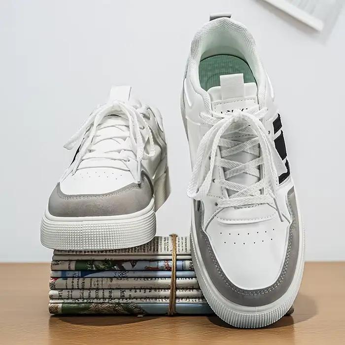 Sneakers classiques rayées rétro pour hommes - Décontractées et polyvalentes