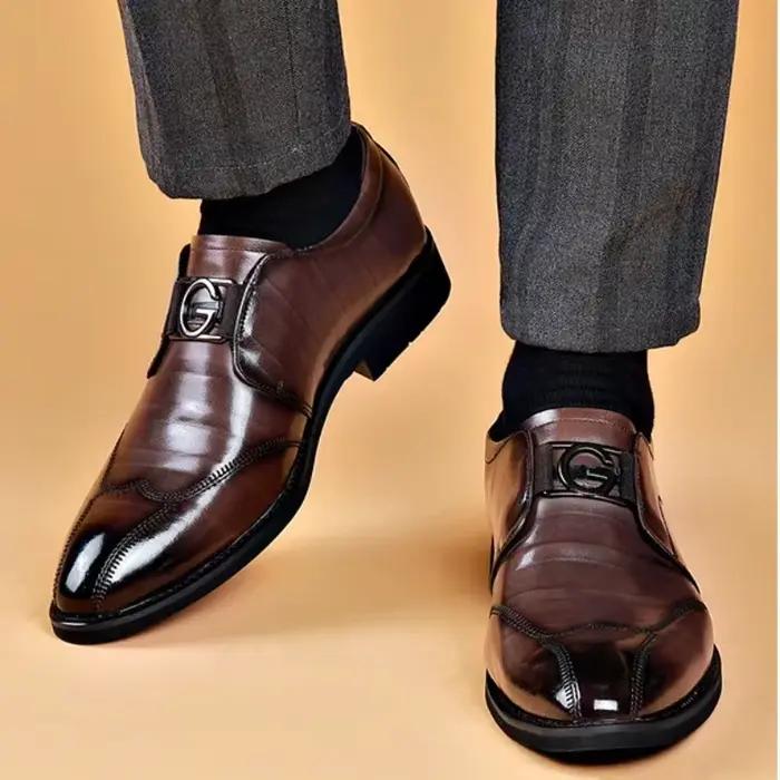 Hommes d'affaires chaussures en cuir verni homme richelieu