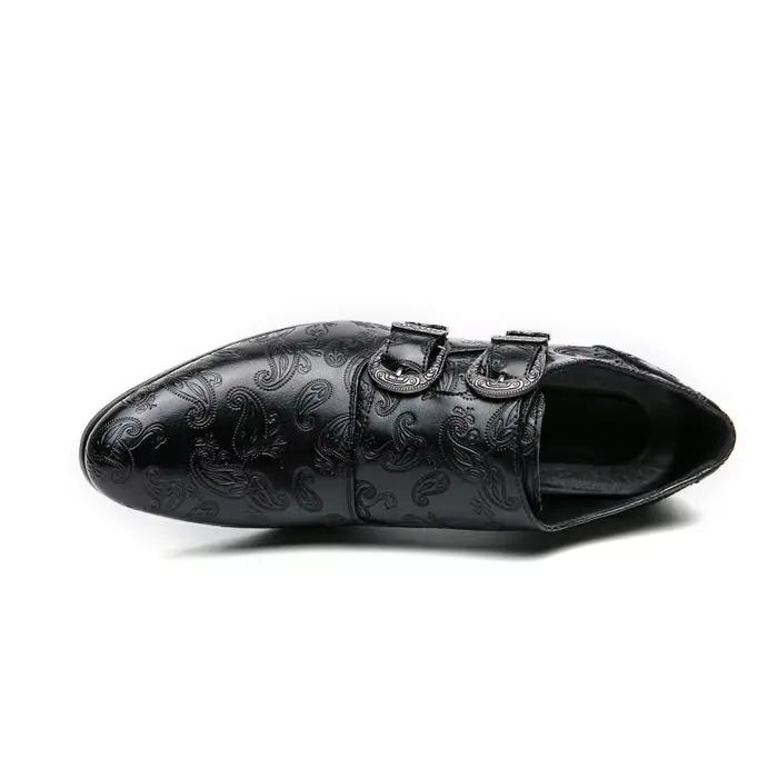 Chaussures Baroques Noires en Cuir pour Homme
