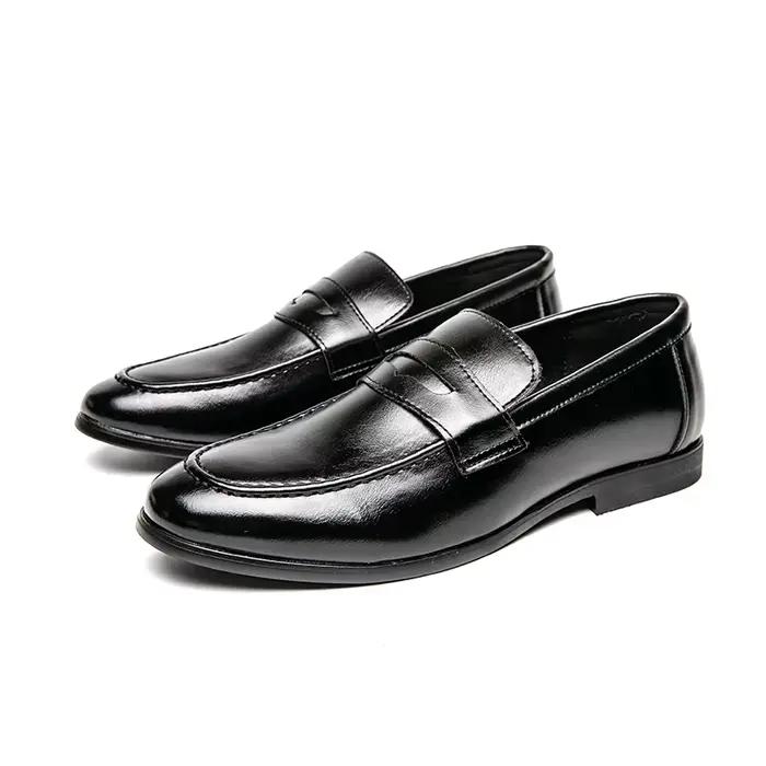 Chaussures habillées pour hommes en cuir bout rond décontractées et élégantes pour bureau et carrière ocassions spéciales mariage et événements formels