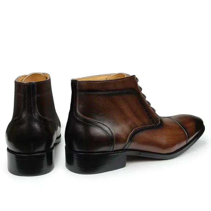 Bottes de rinçage en cuir véritable pour hommes