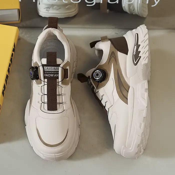 Chaussures de course polyvalentes à semelles épaisses pour hommes