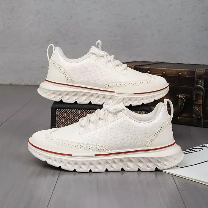 Chaussures brogues en cuir artificiel pour hommes