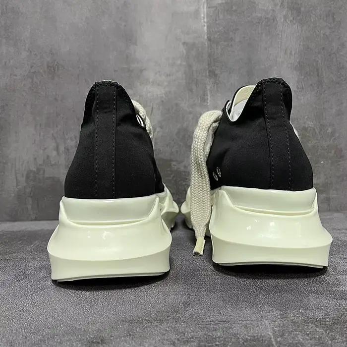 Chaussures à plateforme pour hommes, baskets noires en cuir et toile de luxe pour femmes, à lacets, style urbain, automne