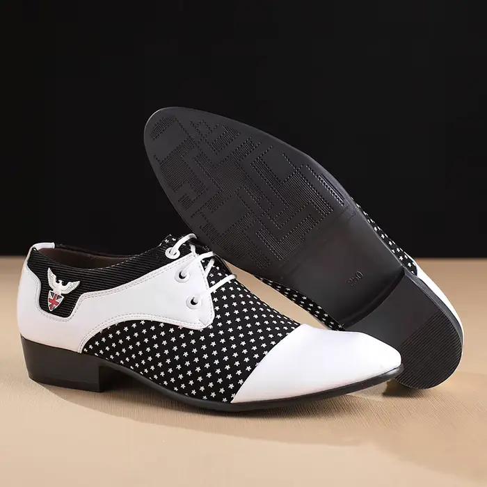 Chaussures en cuir pour hommes Oxford bout pointu à lacets pour mariage et événements formels confortables et élégants