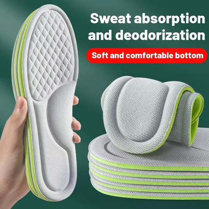 Semelles intérieures de sport en mousse de mémoire de forme antidérapantes et respirantes pour homme et femme pour course et randonnée