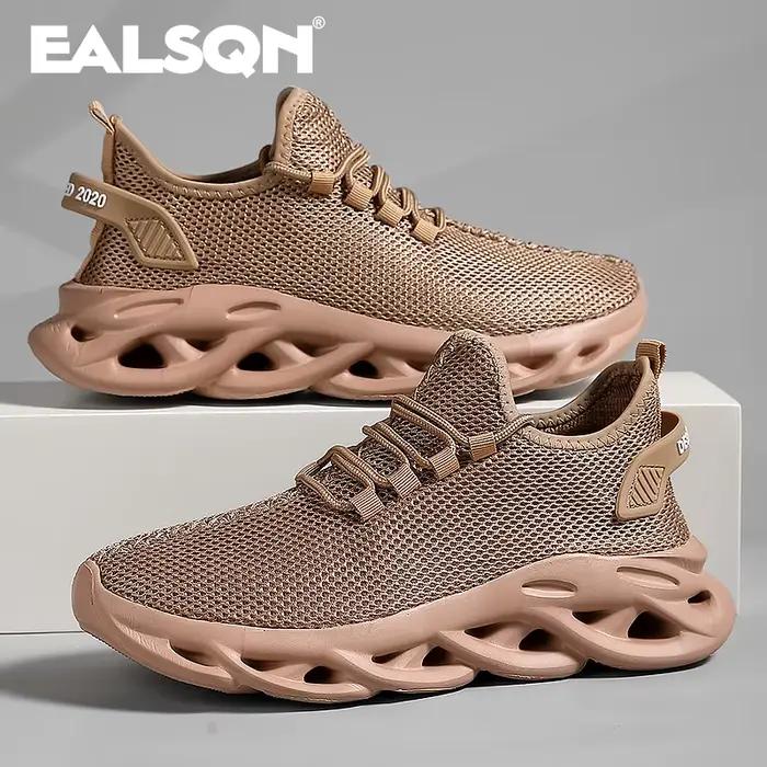 Hommes sport course noir Jogging chaussures espadrilles décontractées marron extérieur respirant maille femmes léger