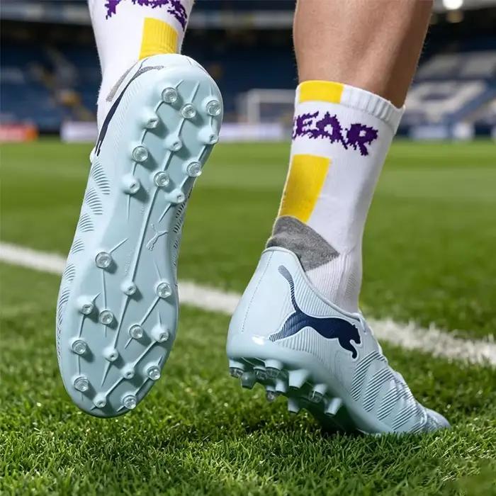 Chaussures de football Puma TT Turf pour hommes, polyester respirant, crampons courts SG, confortables et durables pour entraînements et matchs extérieurs