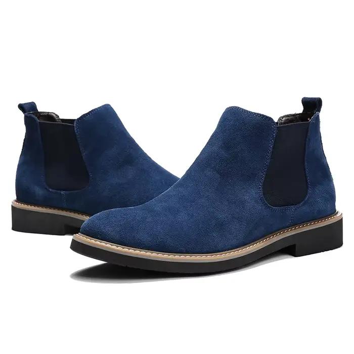 Bottes de rinçage décontractées pour hommes en cuir suédé de vache, ajustement parfait, confort et élégance pour les saisons printemps et automne, disponibles en plusieurs couleurs et tailles