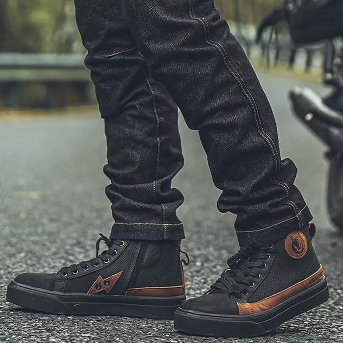 Bottes pour motocycliste homme chaussures de Moto Botas Moto résistant à l'usure chaussures de Moto pour hommes chaussures de Moto pour hommes équitation boo