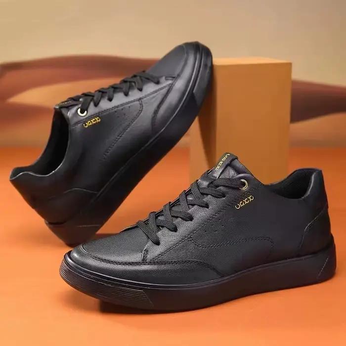 Chaussures respirantes en cuir véritable pour hommes