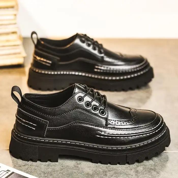 Chaussures en cuir professionnelles pour hommes de bureau et carrière, style britannique, pour mariage et occasions formelles de printemps à automne