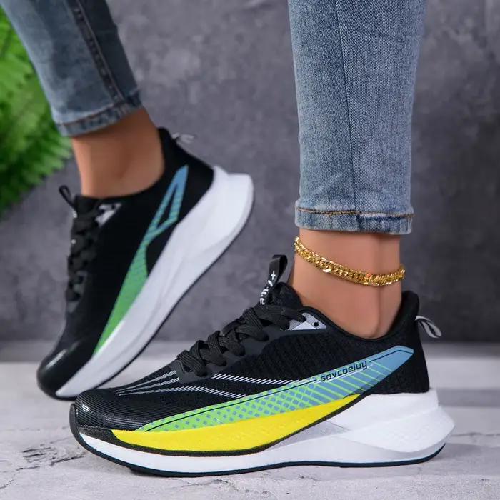 Chaussures de course respirantes pour hommes avec plaque en carbone