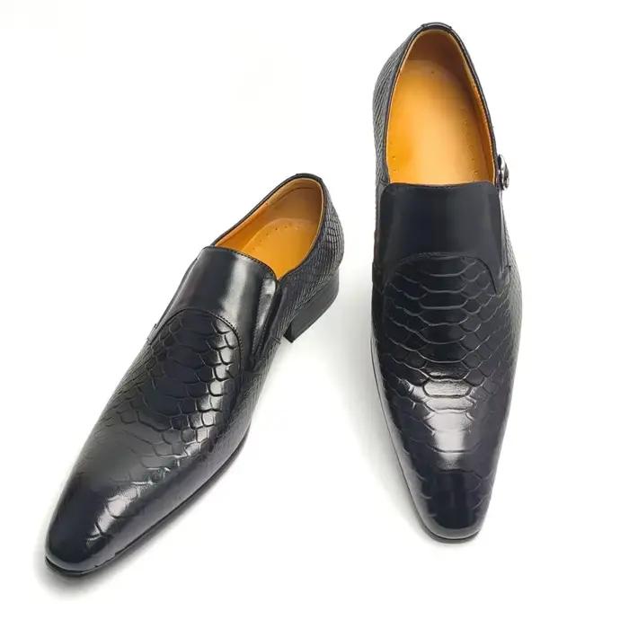 Mocassins ASIMAYA en cuir peint à la main pour homme, chaussures décontractées et formelles pour l'usage quotidien et les occasions spéciales
