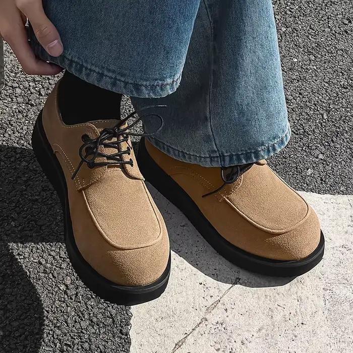 Chaussures Derby pour hommes en cuir fendu confortables et élégantes pour homme décontracté automne hiver occasionnel cadeau spécial