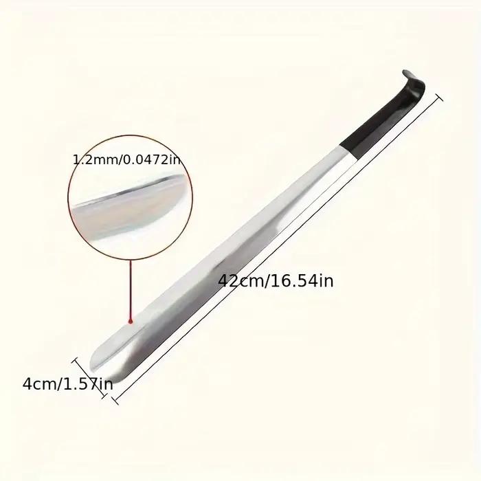 Chausse-pied en acier inoxydable à long manche ergonomique pour personnes âgées design moderne et élégant pour usage quotidien et occasions spéciales