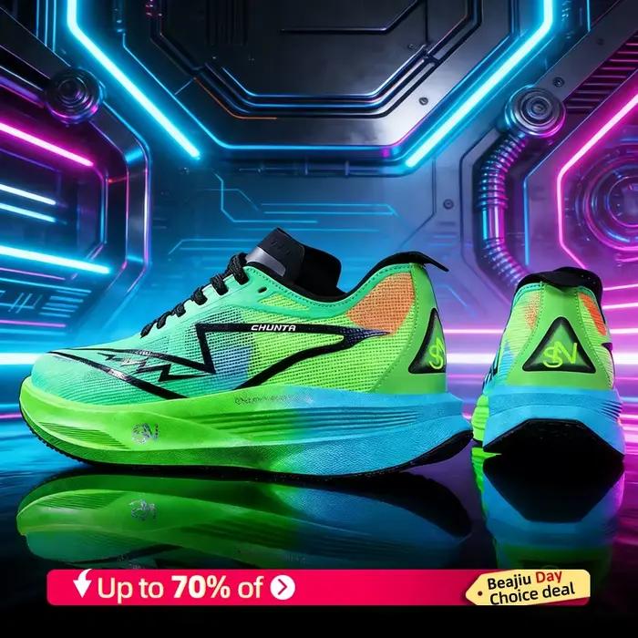 Chaussures de course pour hommes avec plaque en carbone