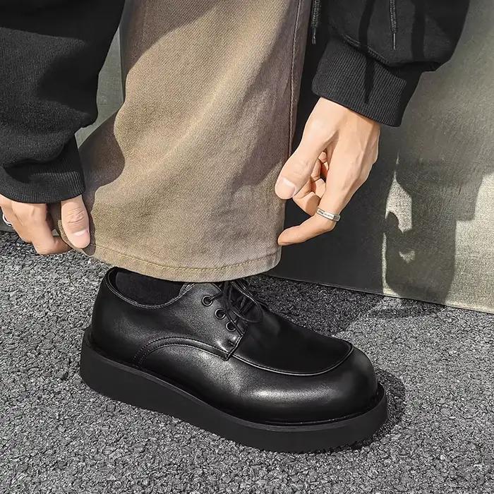 Chaussures Derby pour hommes en cuir fendu confortables et élégantes pour homme décontracté automne hiver occasionnel cadeau spécial